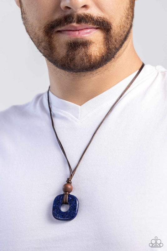 Canyon Crusade - blue - Paparazzi MENS necklace