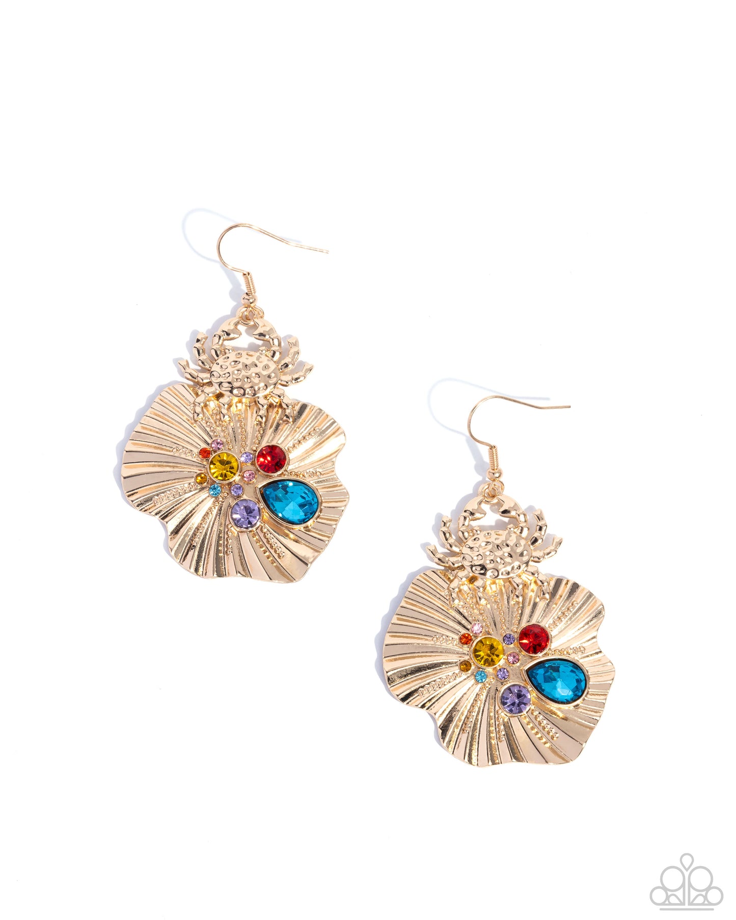 Capricious Crab - gold - Paparazzi earrings