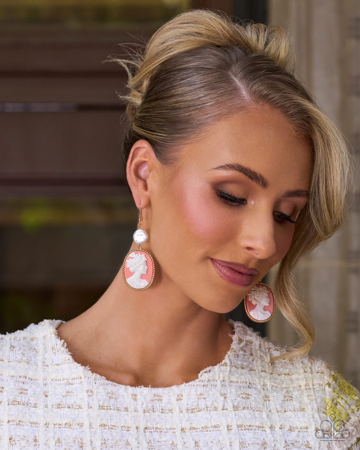 Captivating Cameo - orange - Paparazzi earrings