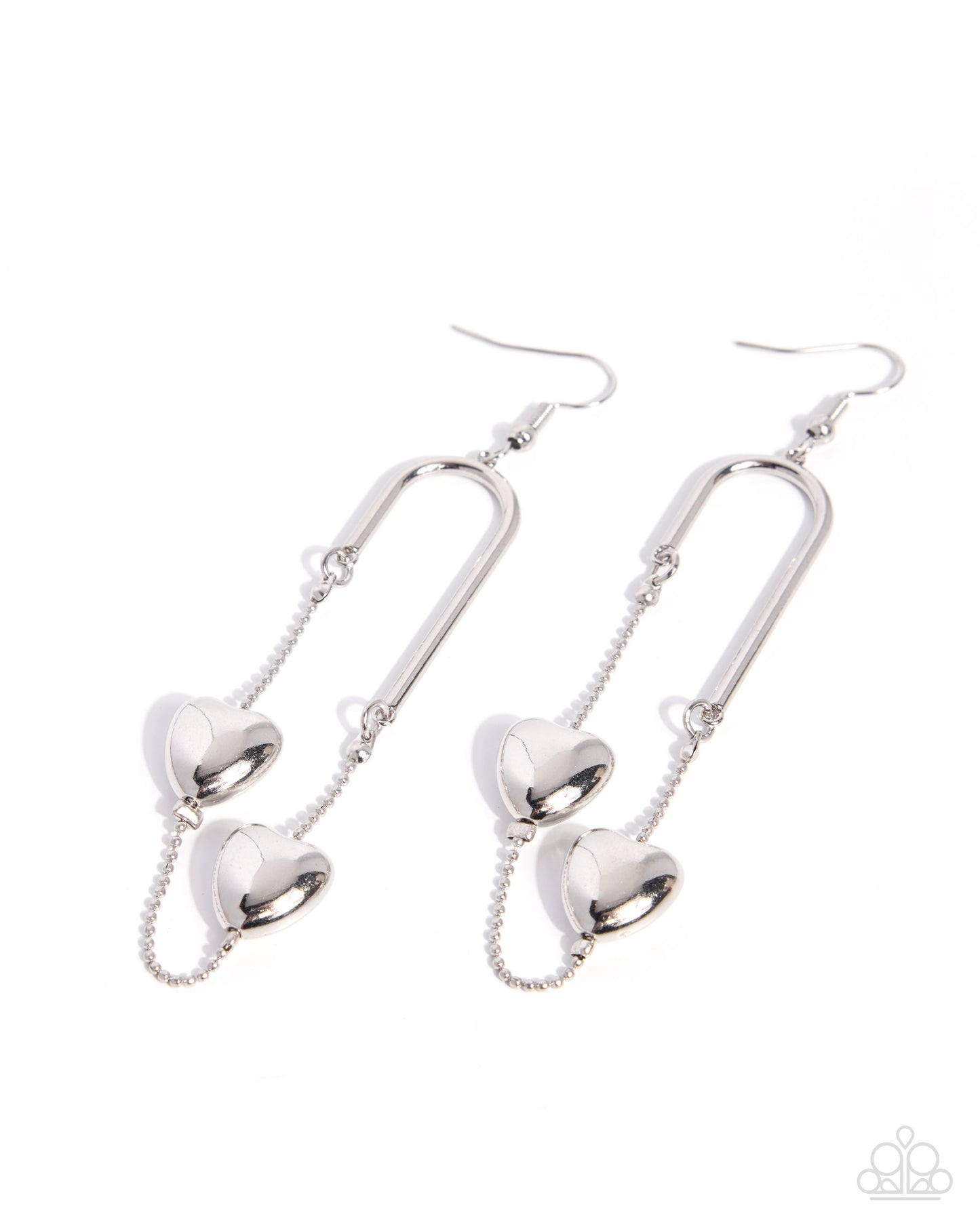Captivating Cascade - silver - Paparazzi earrings