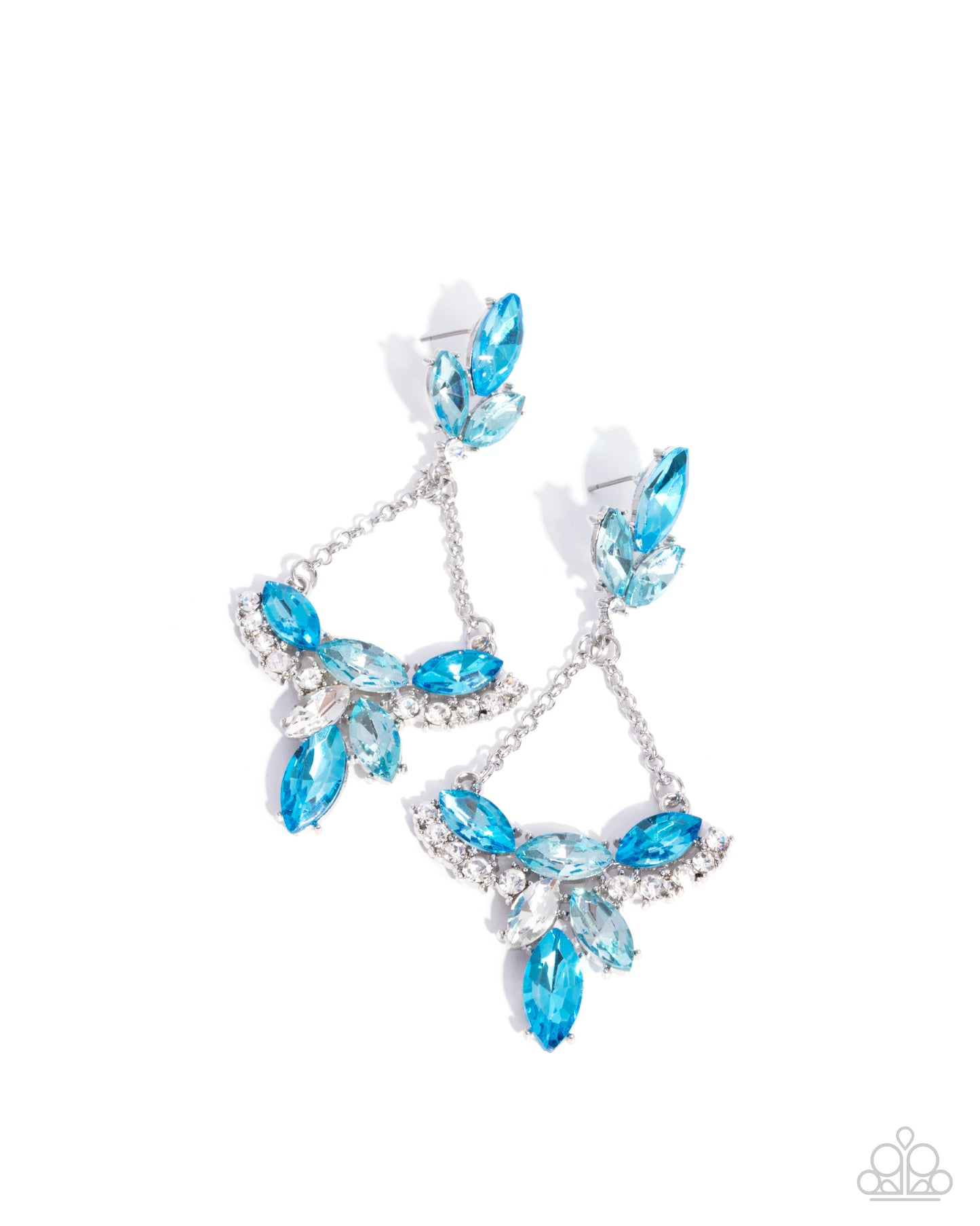 Carefree Chandelier - blue - Paparazzi earrings