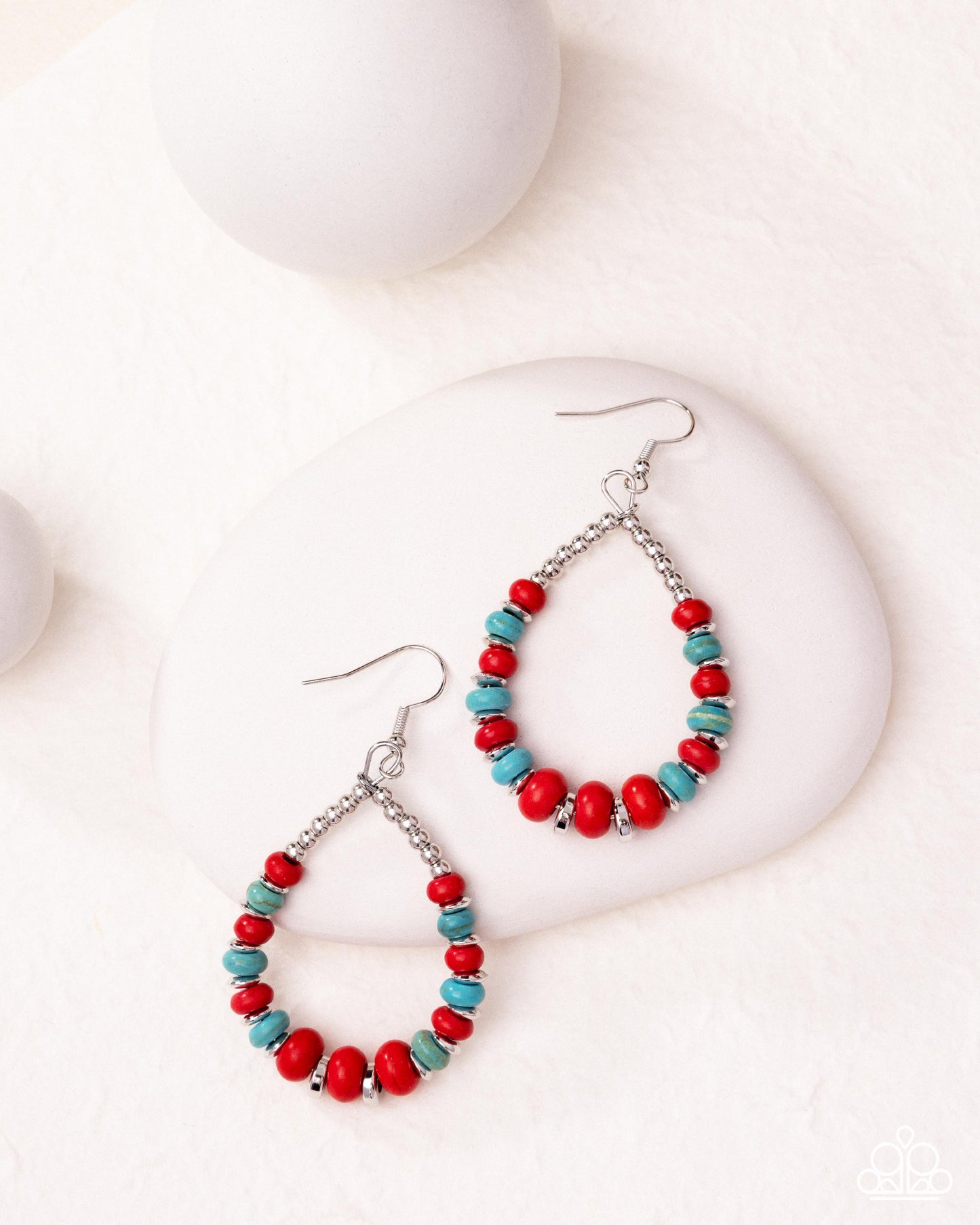 Carefree Color - red - Paparazzi earrings