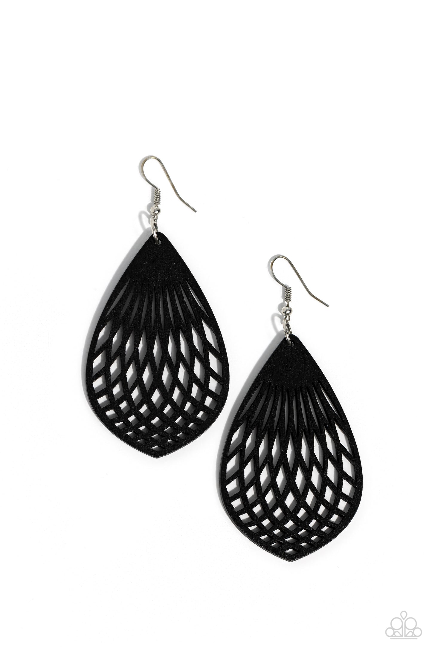 Caribbean Coral - black - Paparazzi earrings