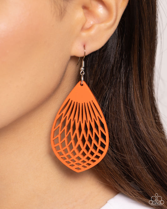 Caribbean Coral - orange - Paparazzi earrings