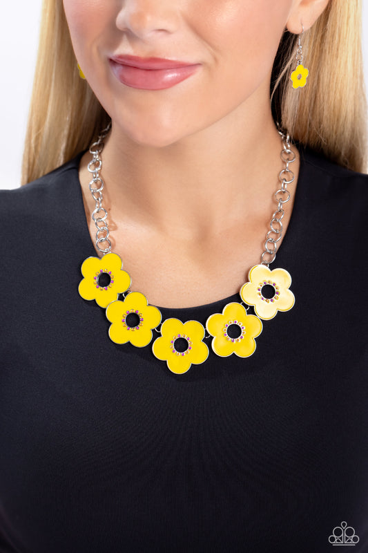 Cartoon Couture - yellow - Paparazzi necklace