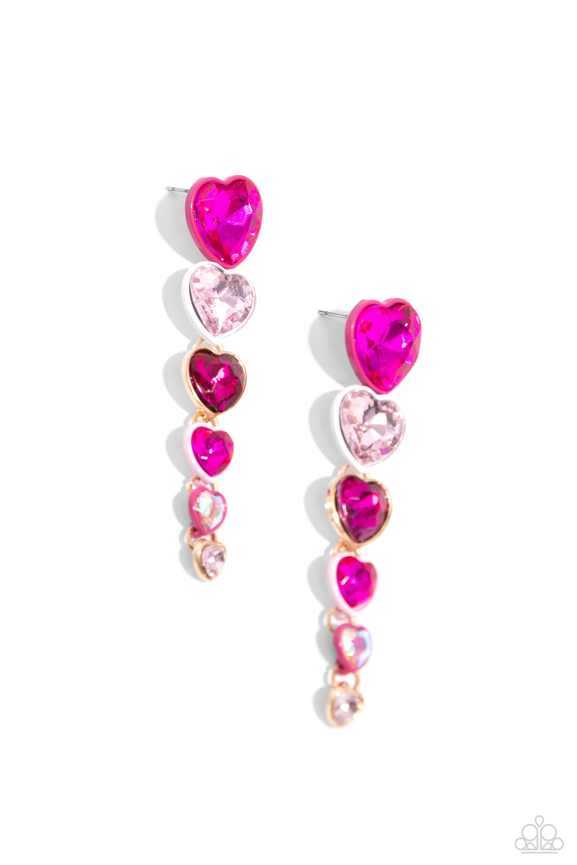 Cascading Casanova - pink - Paparazzi earrings