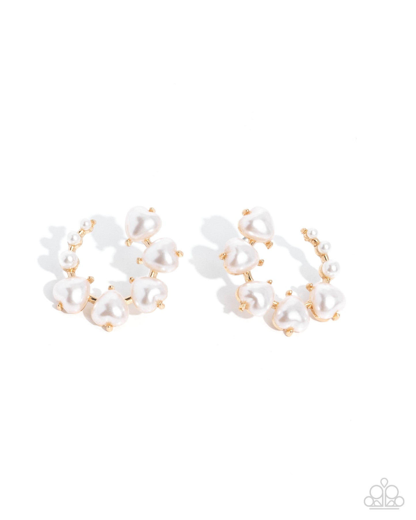 Castle Courting - gold - Paparazzi earrings