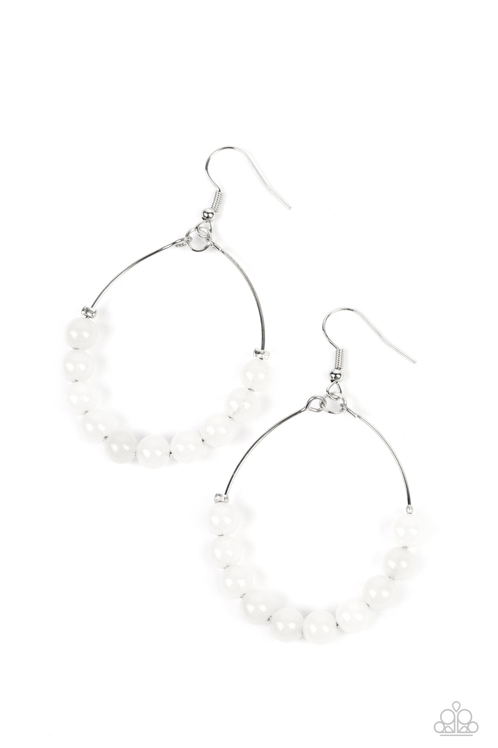 Catch a Breeze - white - Paparazzi earrings