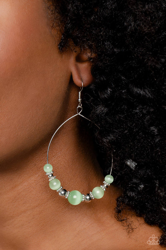 Cats Eye Charisma - green - Paparazzi earrings