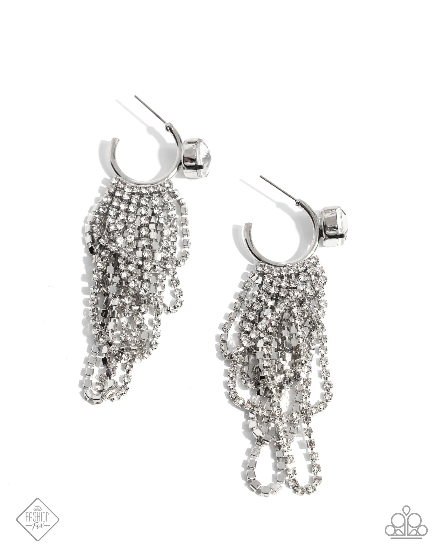 Ceaseless Chic - white - Paparazzi earrings