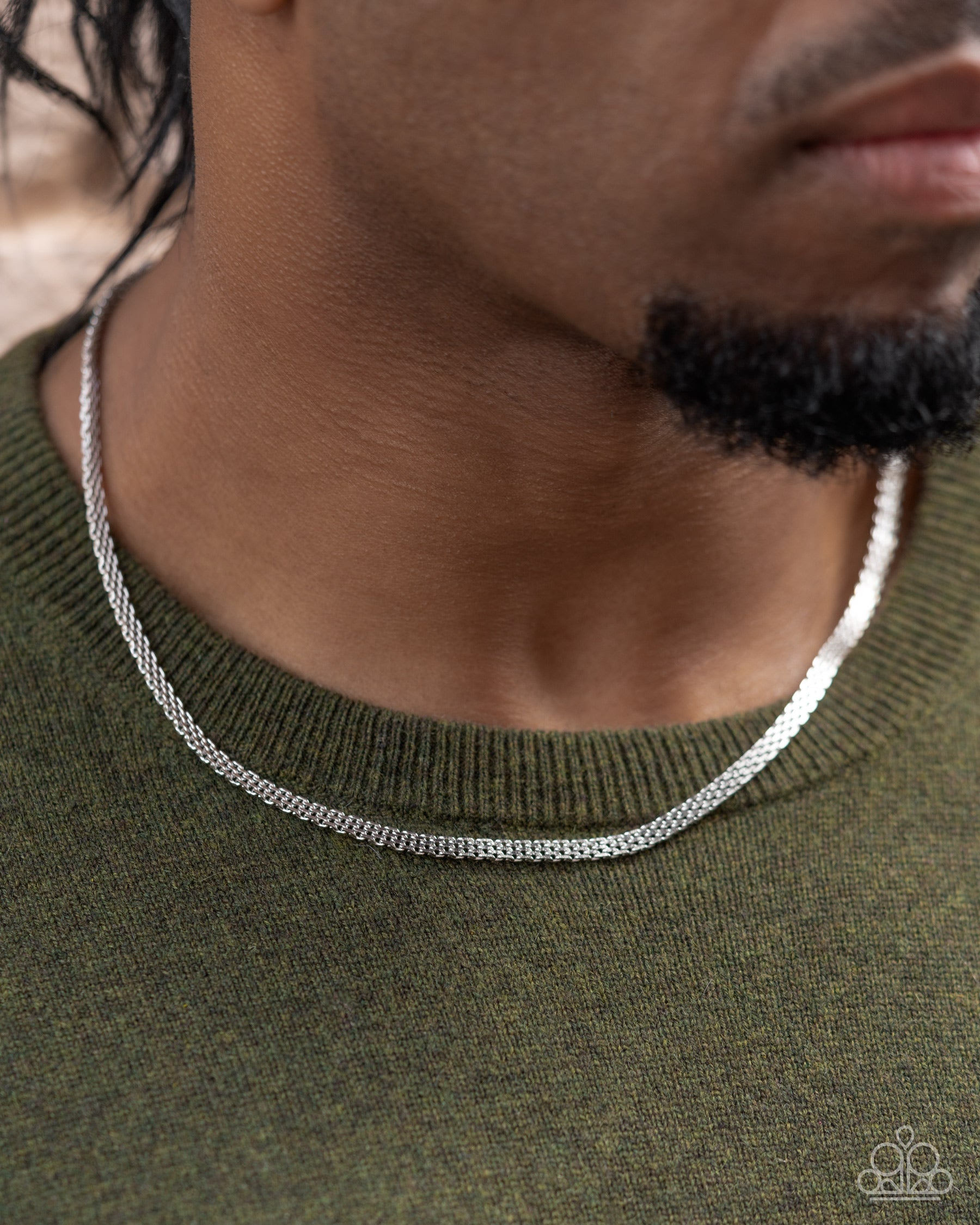 Chained Character silver Paparazzi MENS necklace