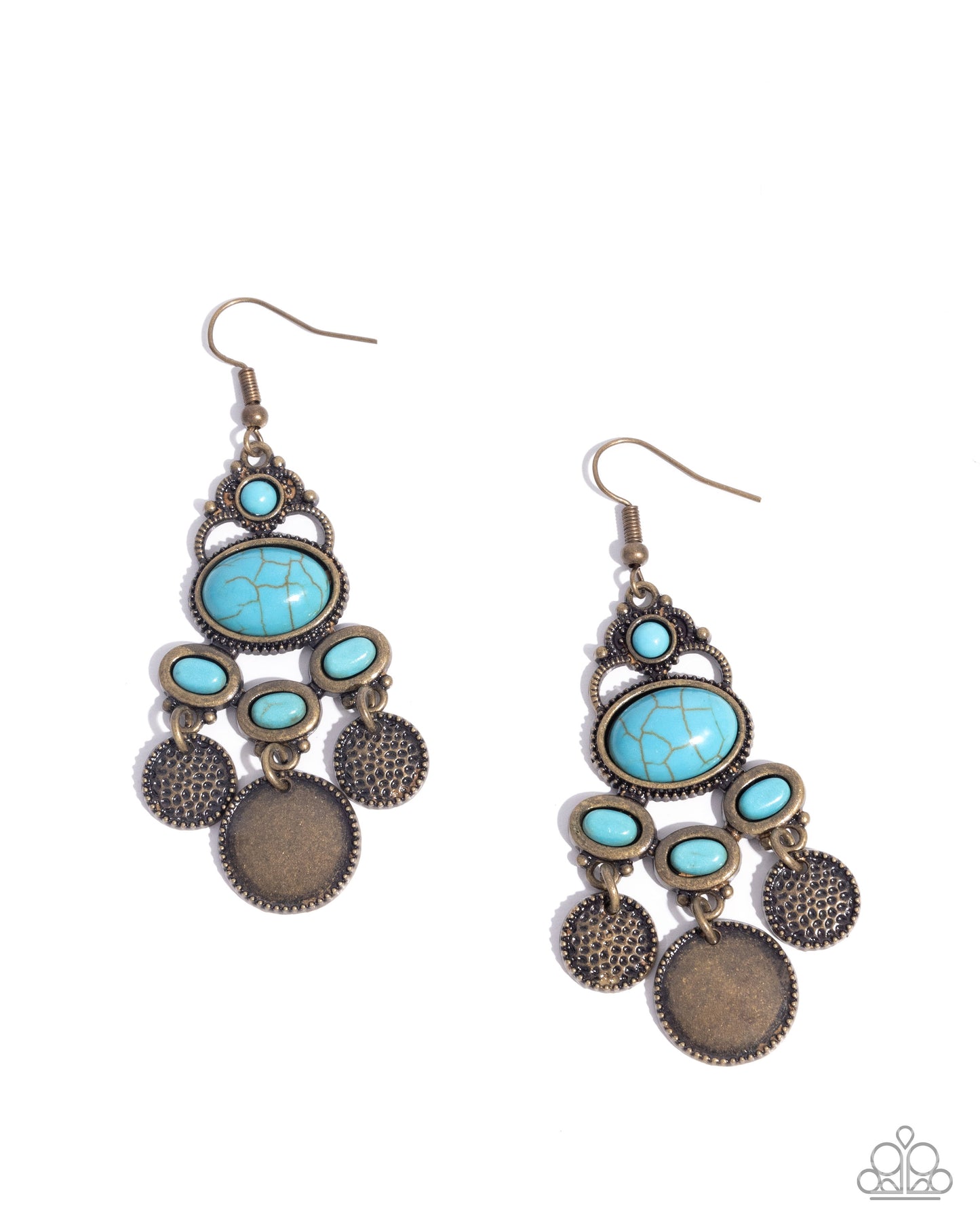 Chandelier Candor - brass - Paparazzi earrings