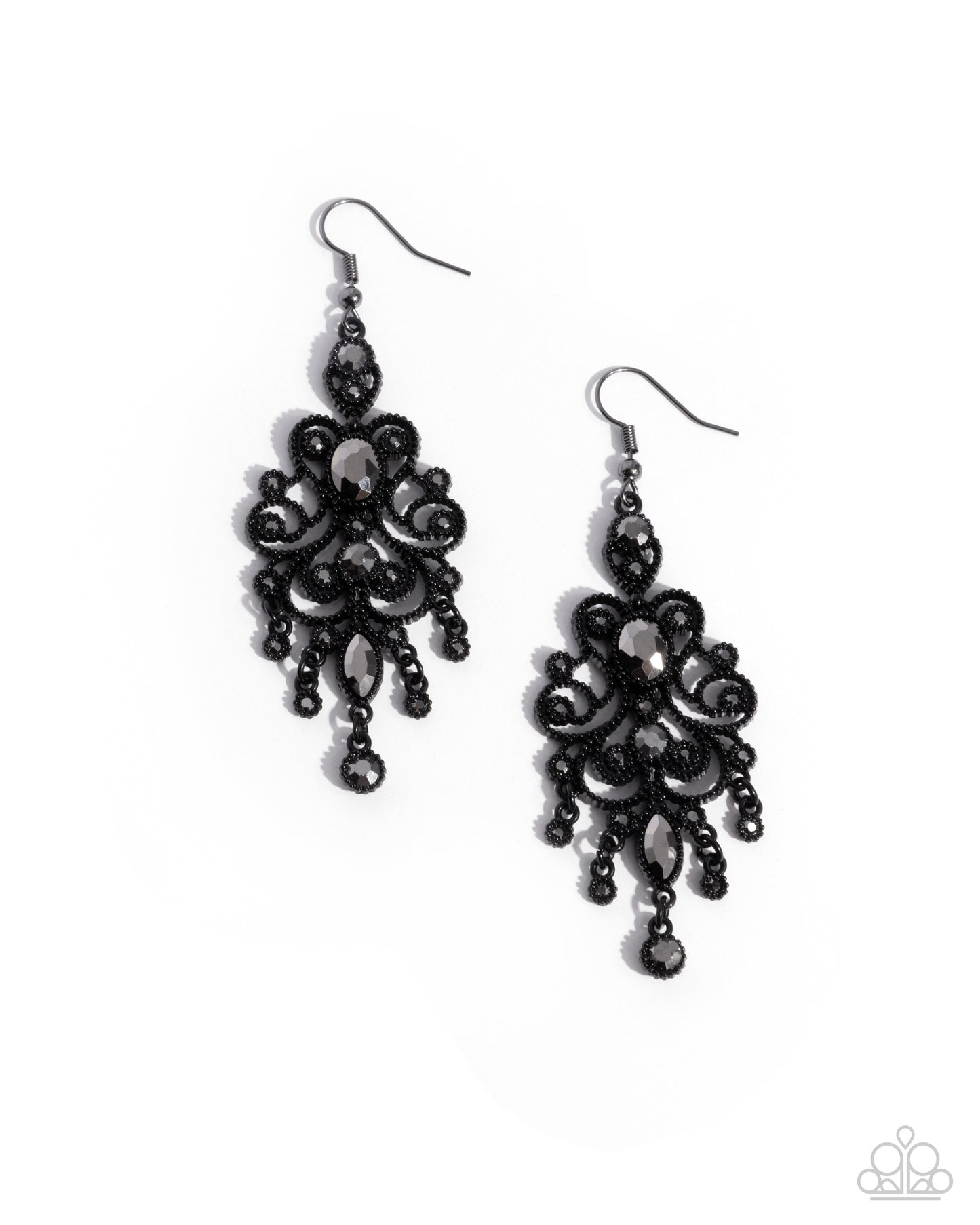 Chandelier Celebration - black - Paparazzi earrings