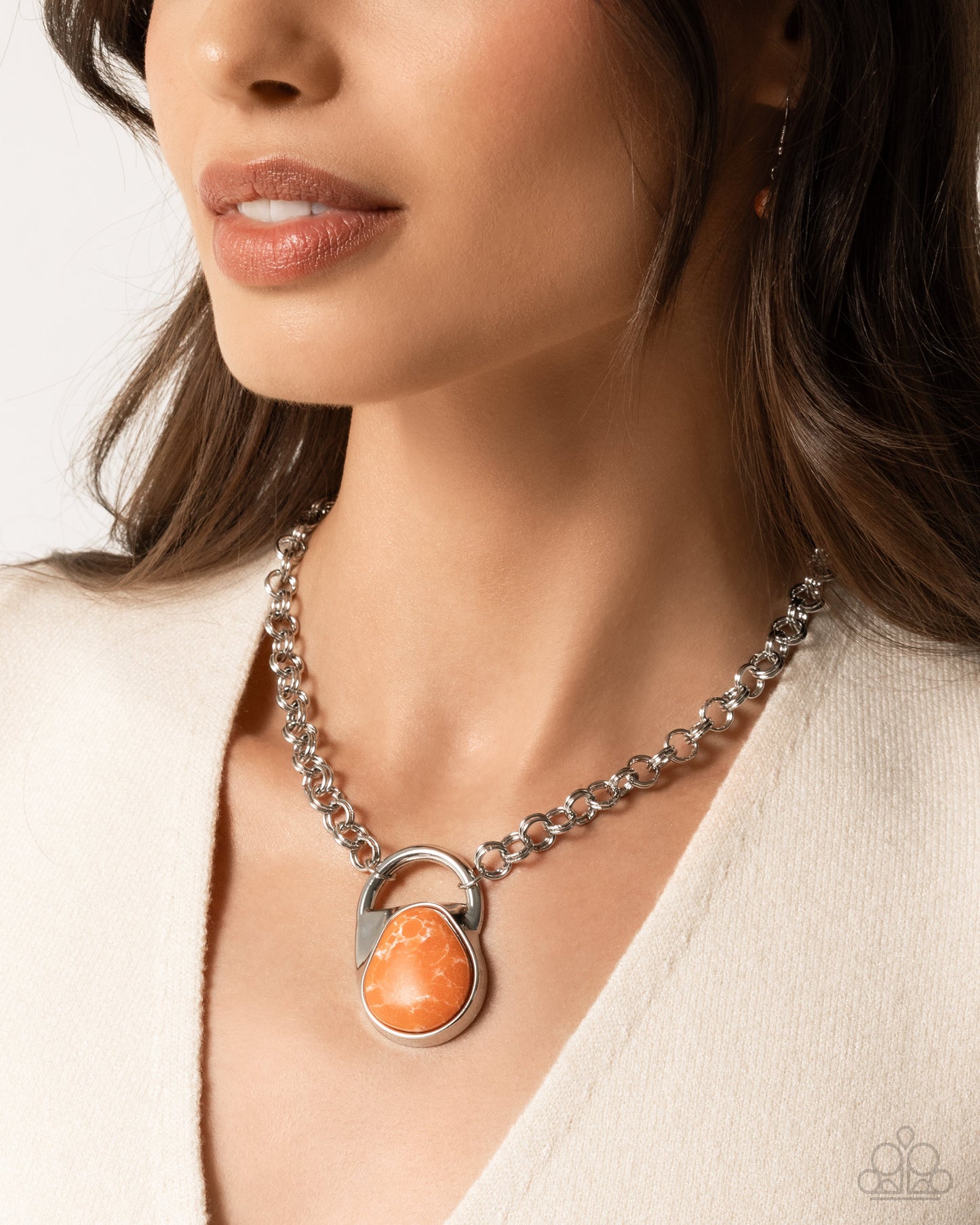 Change of Country - orange - Paparazzi necklace