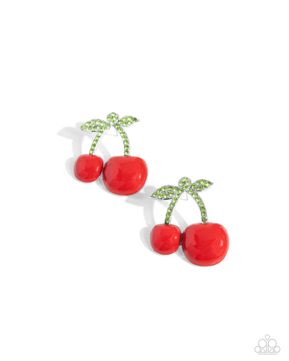 Charming Cherries - red - Paparazzi earrings