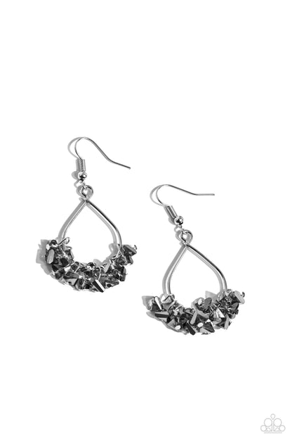 Charm of the Century - silver - Paparazzi earrings