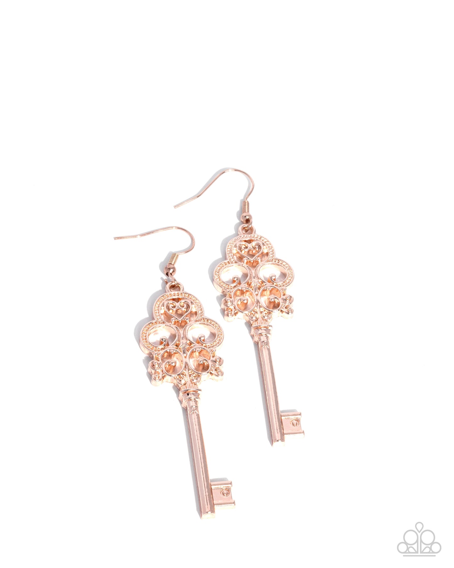 Château Chic - rose gold - Paparazzi earrings