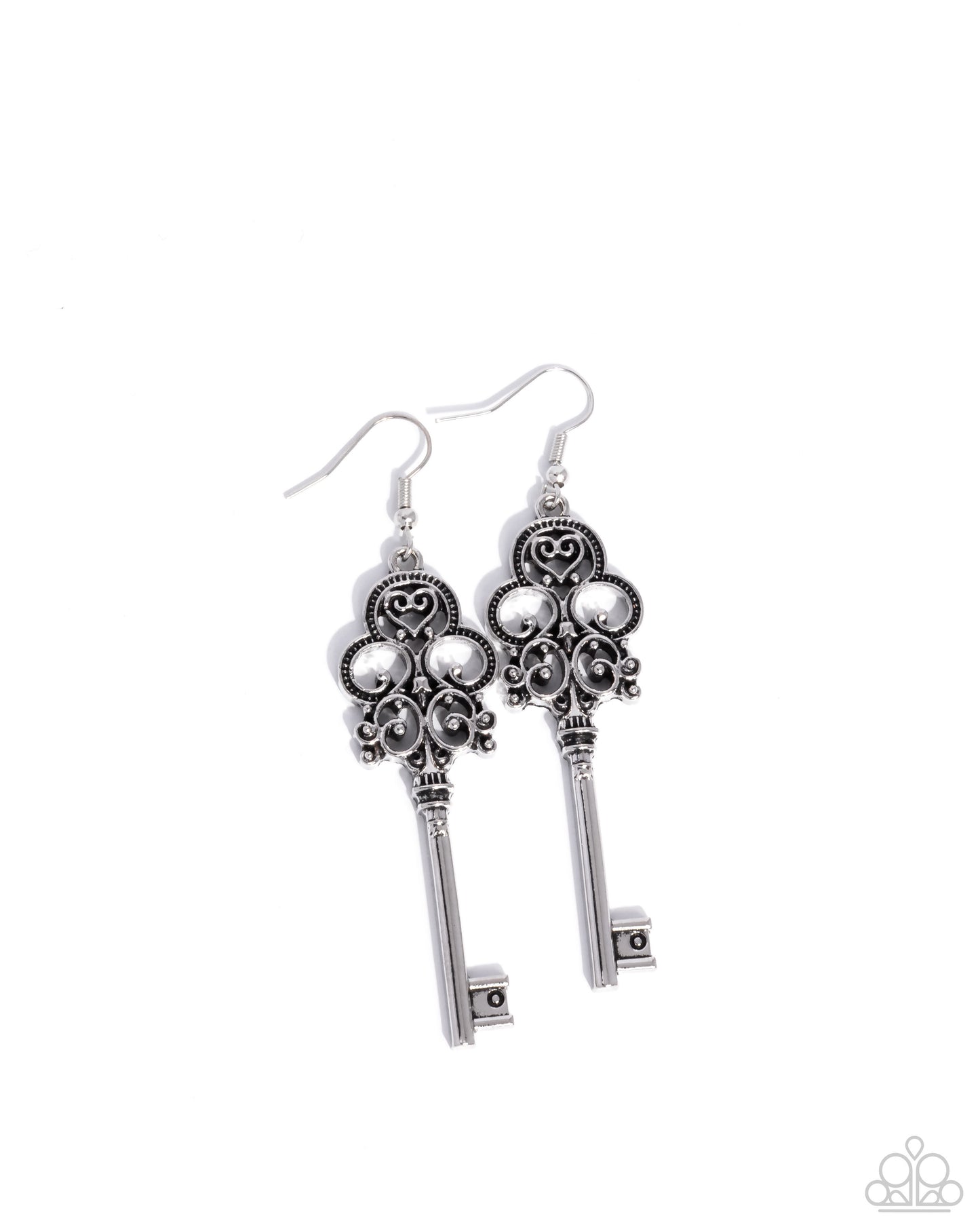 Château Chic - silver - Paparazzi earrings