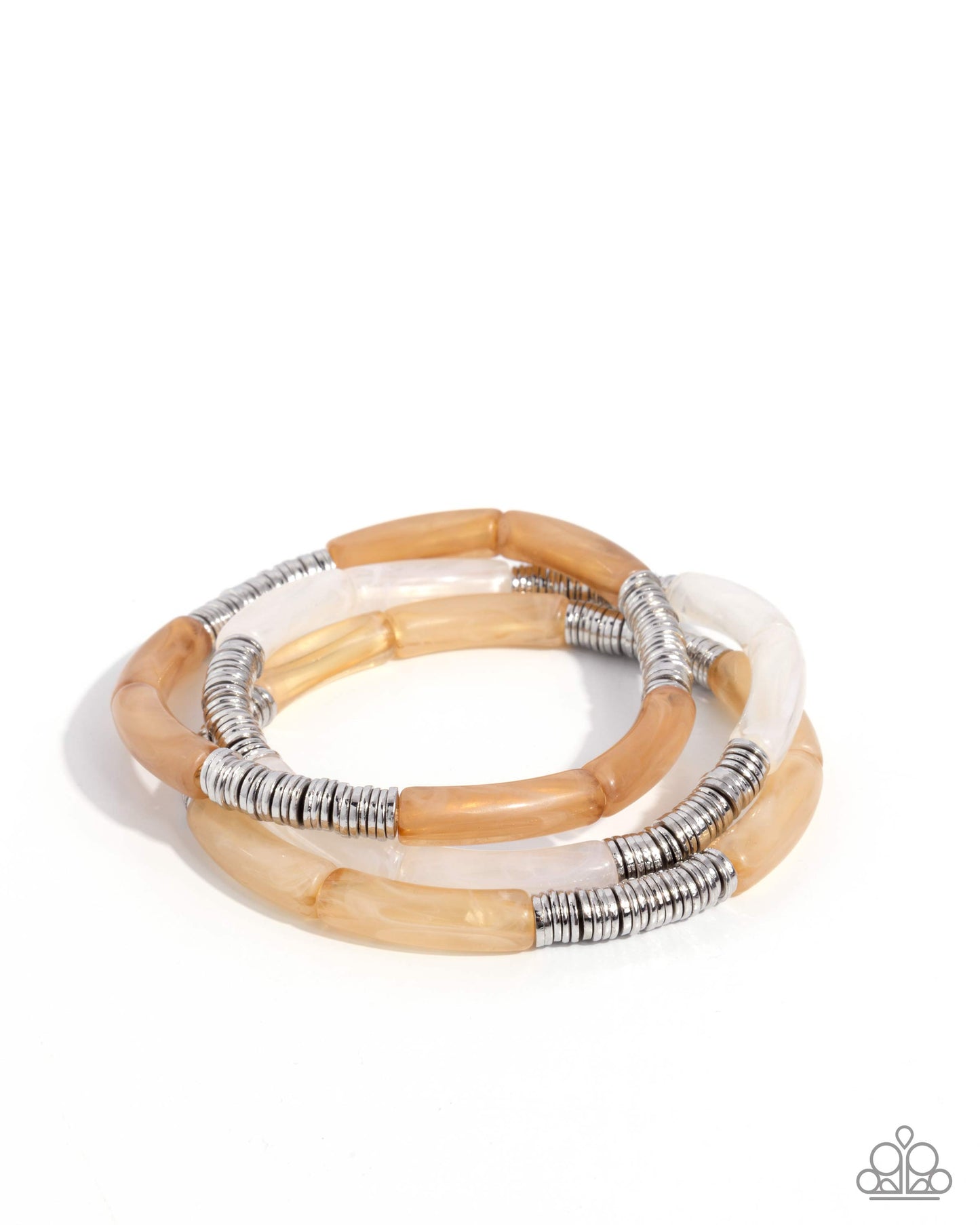 Cheerful Comeback - white - Paparazzi bracelet