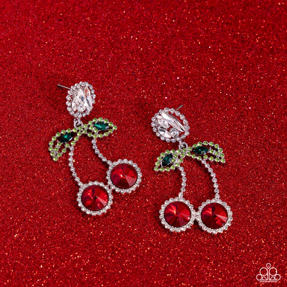 Cherry Picking - red - Paparazzi earrings