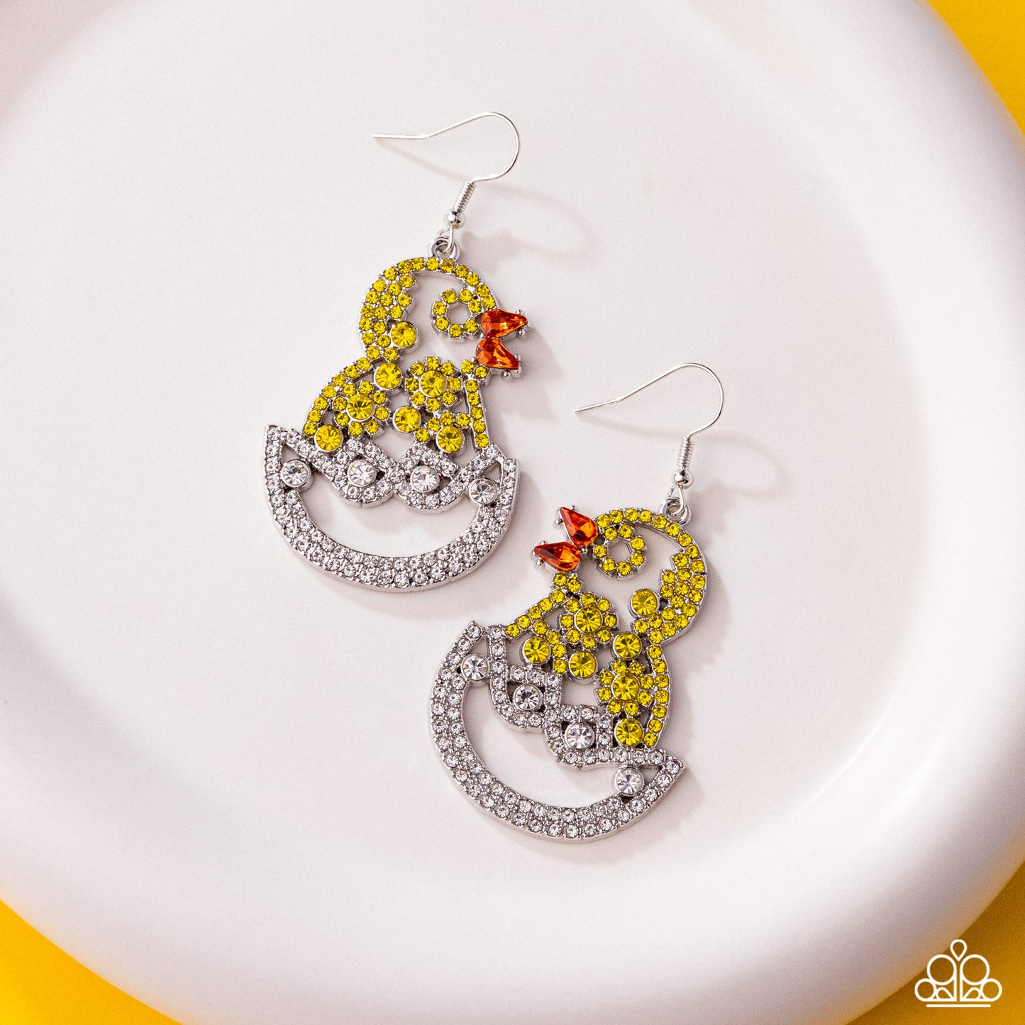 Chick Couture - yellow - Paparazzi earrings