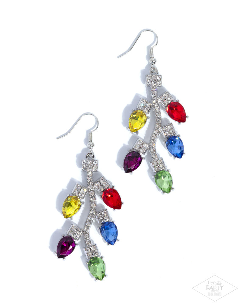 Christmas Lights - multi - Paparazzi earrings