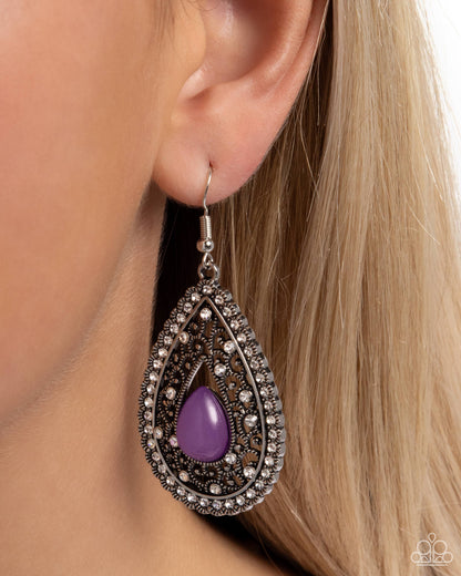 Cloud Nine Couture - purple - Paparazzi earrings