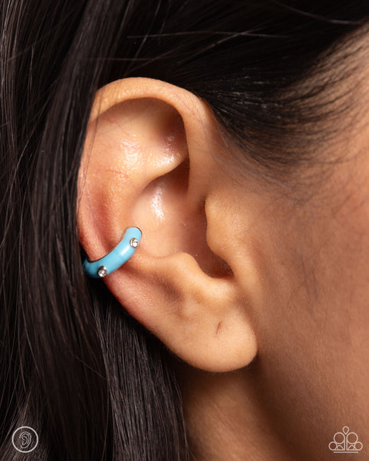 Coastal Color - blue - Paparazzi ear cuff
