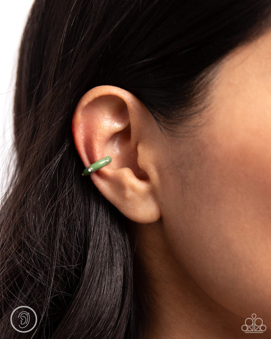 Coastal Color - green - Paparazzi ear cuff
