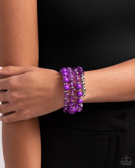 Colorful Charade - purple - Paparazzi bracelet