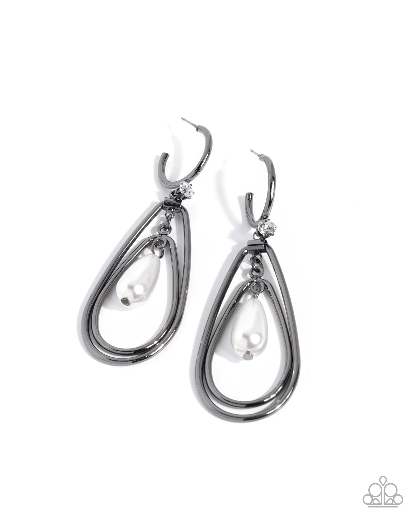 Colorful Composition - black - Paparazzi earrings
