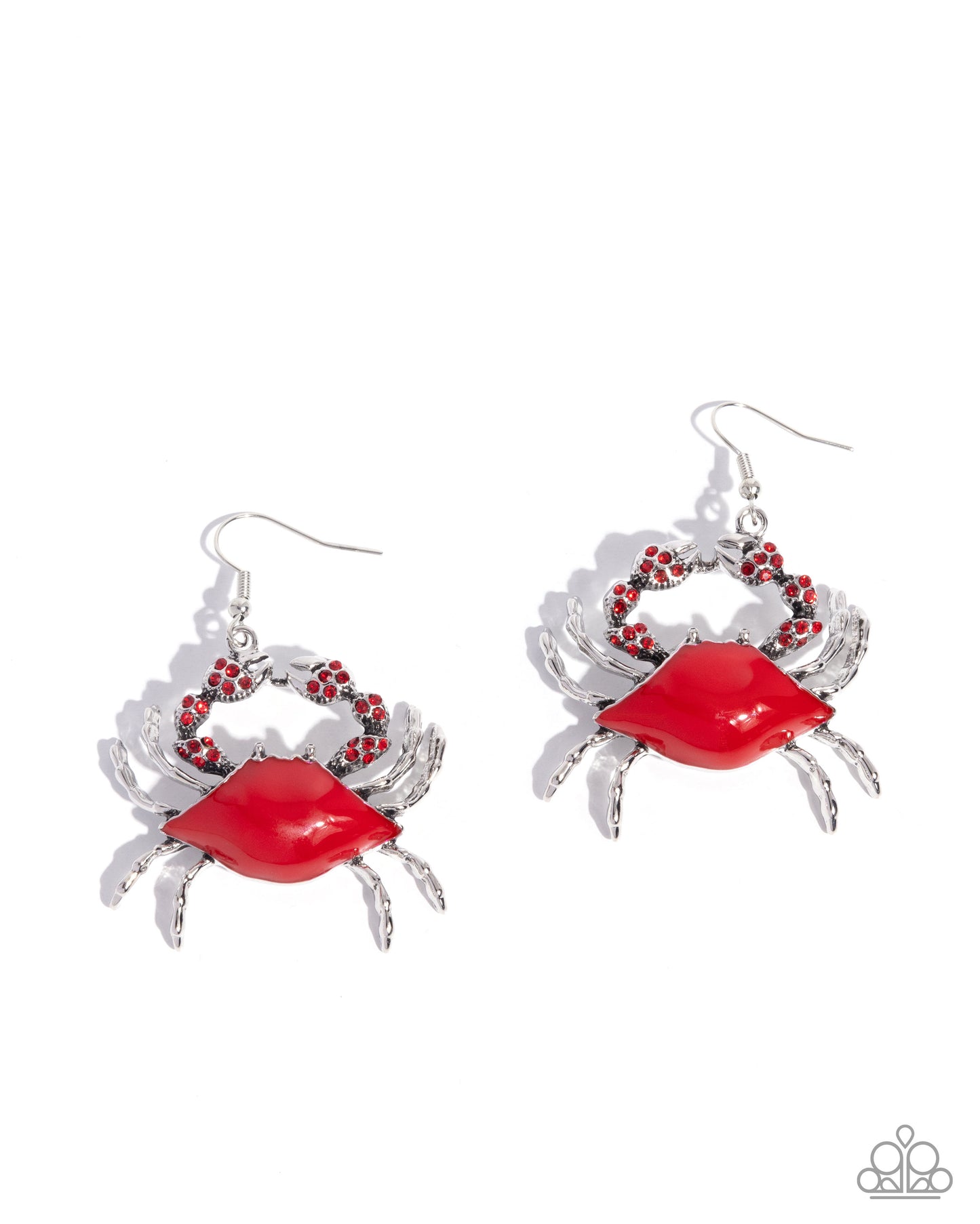 Colorful Crab - red - Paparazzi earrings