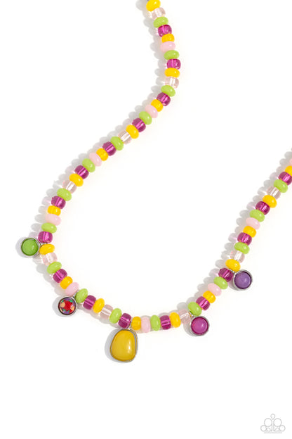 Colorfully California - yellow - Paparazzi necklace