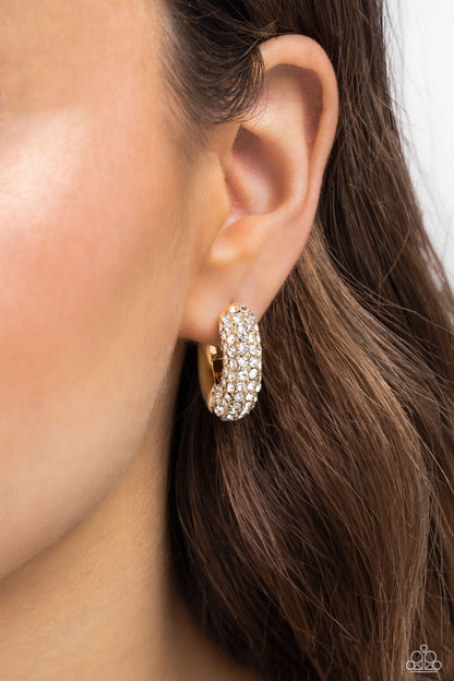 Combustible Confidence - gold - Paparazzi earrings