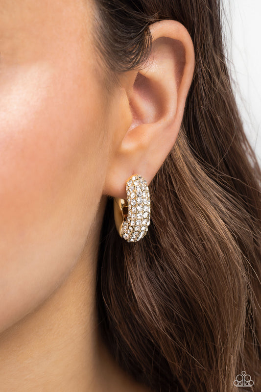 Combustible Confidence - gold - Paparazzi earrings