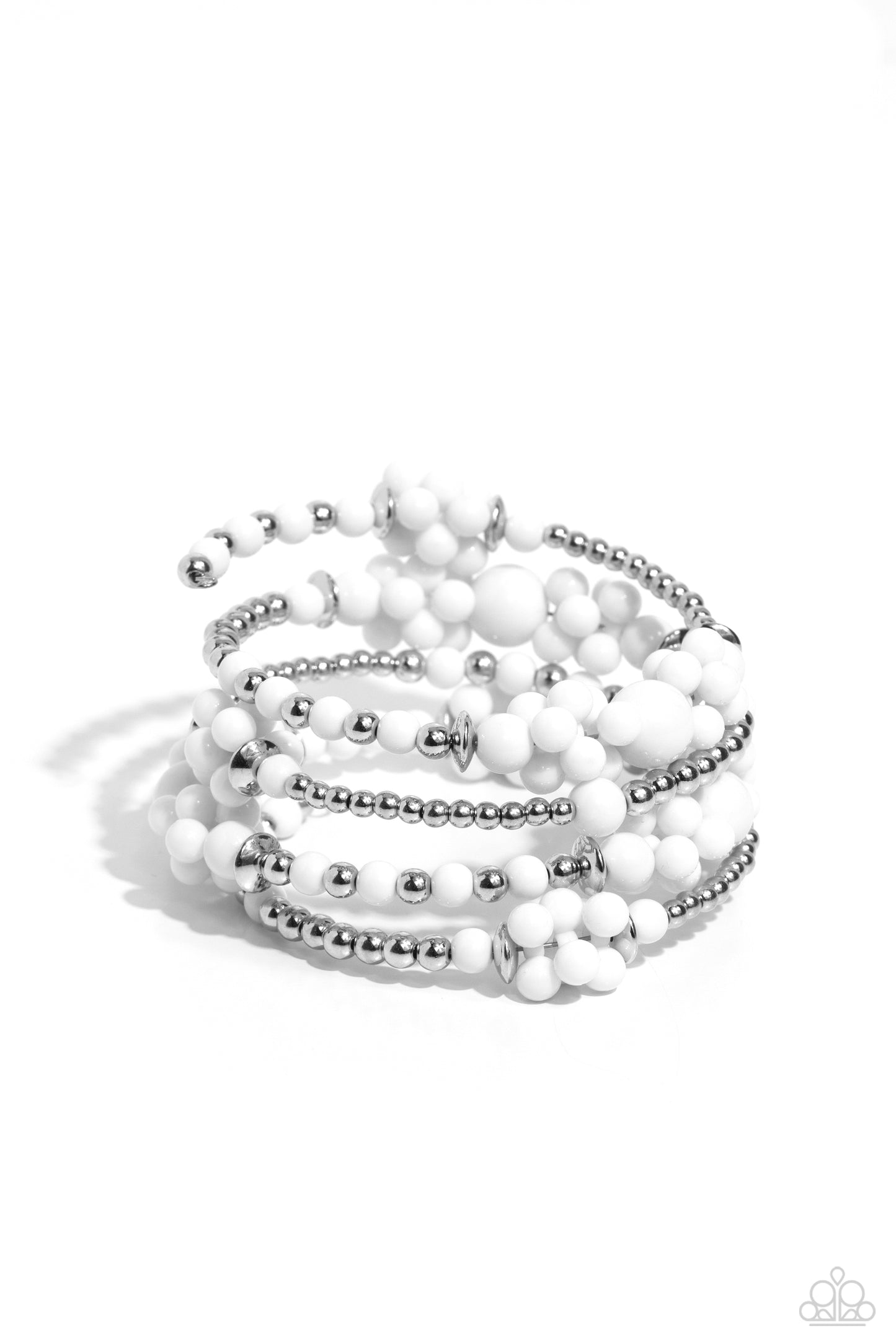 Compelling Clouds - white - Paparazzi bracelet