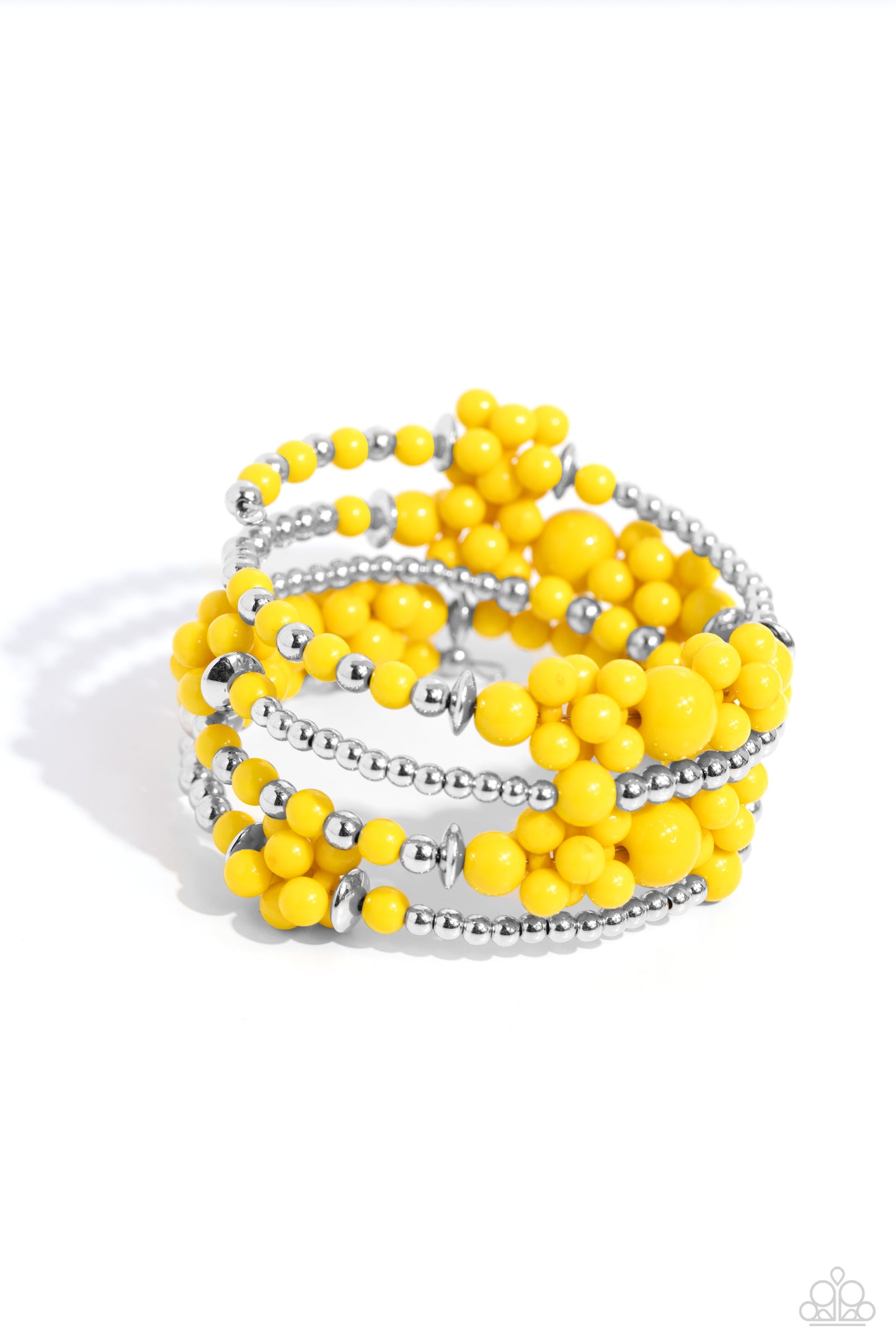 Compelling Clouds - yellow - Paparazzi bracelet