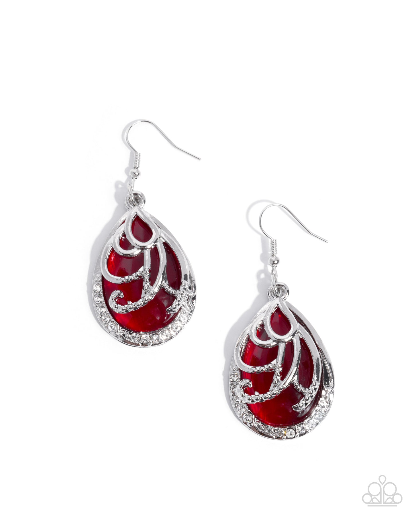 Compelling Color - red - Paparazzi earrings
