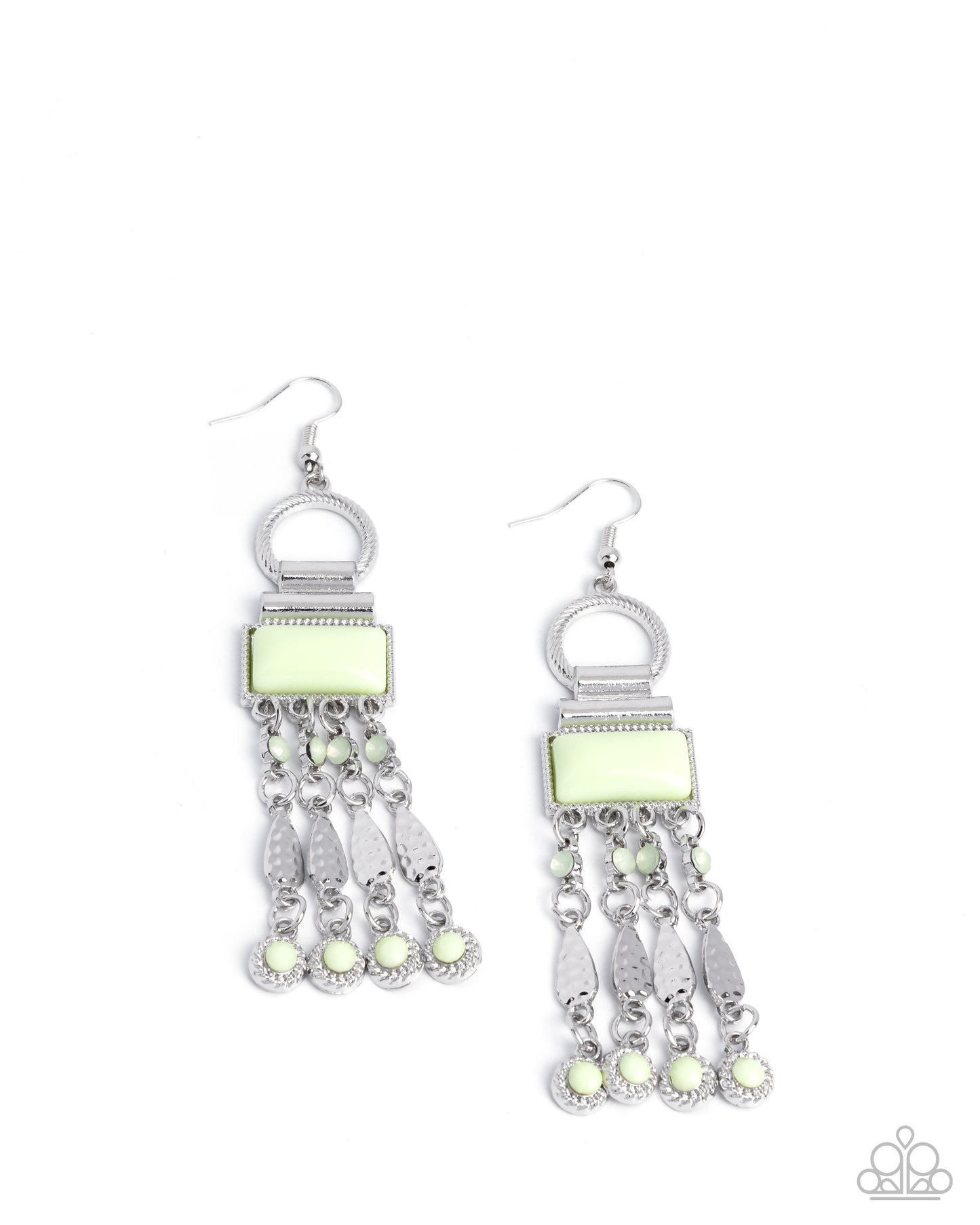 Complimentary Cascade - green - Paparazzi earrings