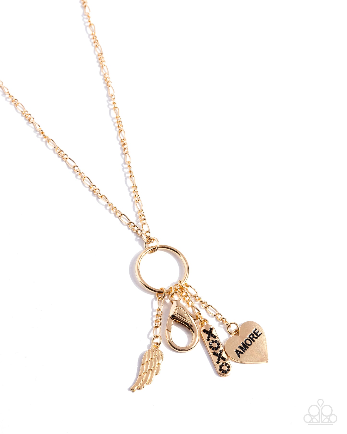 Con Amore - gold - Paparazzi LANYARD necklace