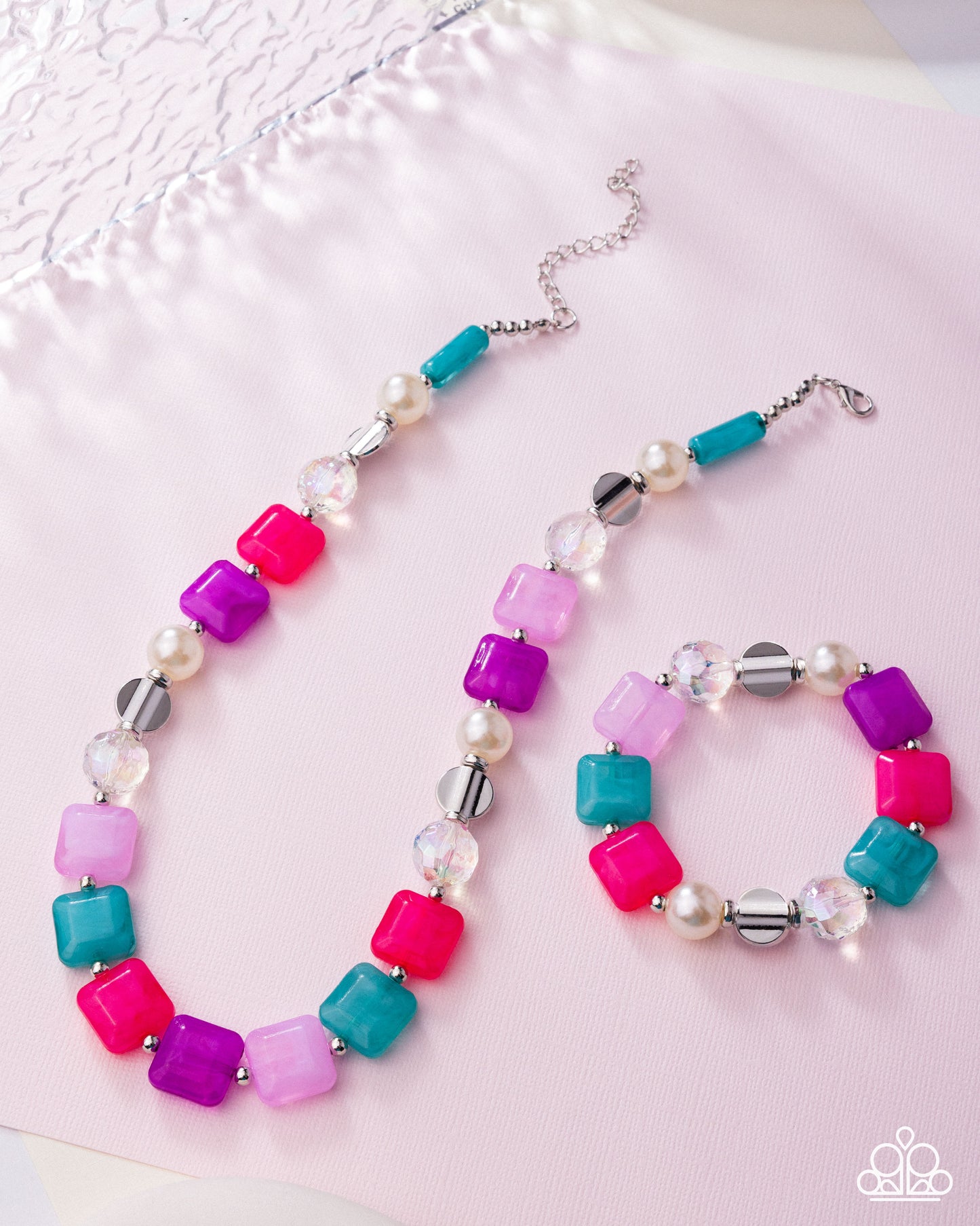 Capricious Cubes - pink - Paparazzi necklace