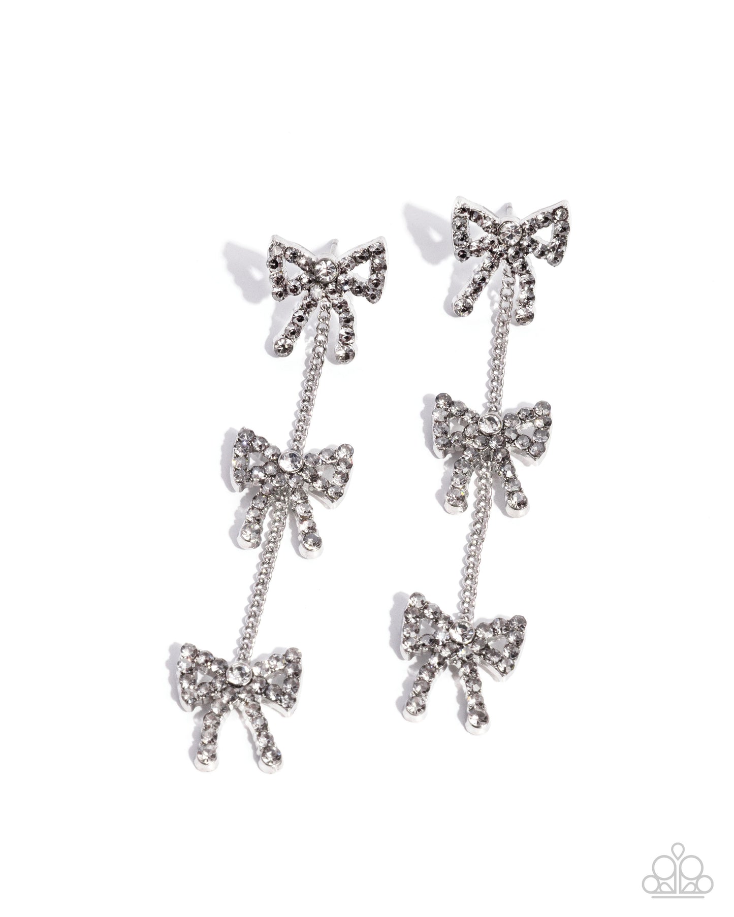 Coquette Course - silver - Paparazzi earrings