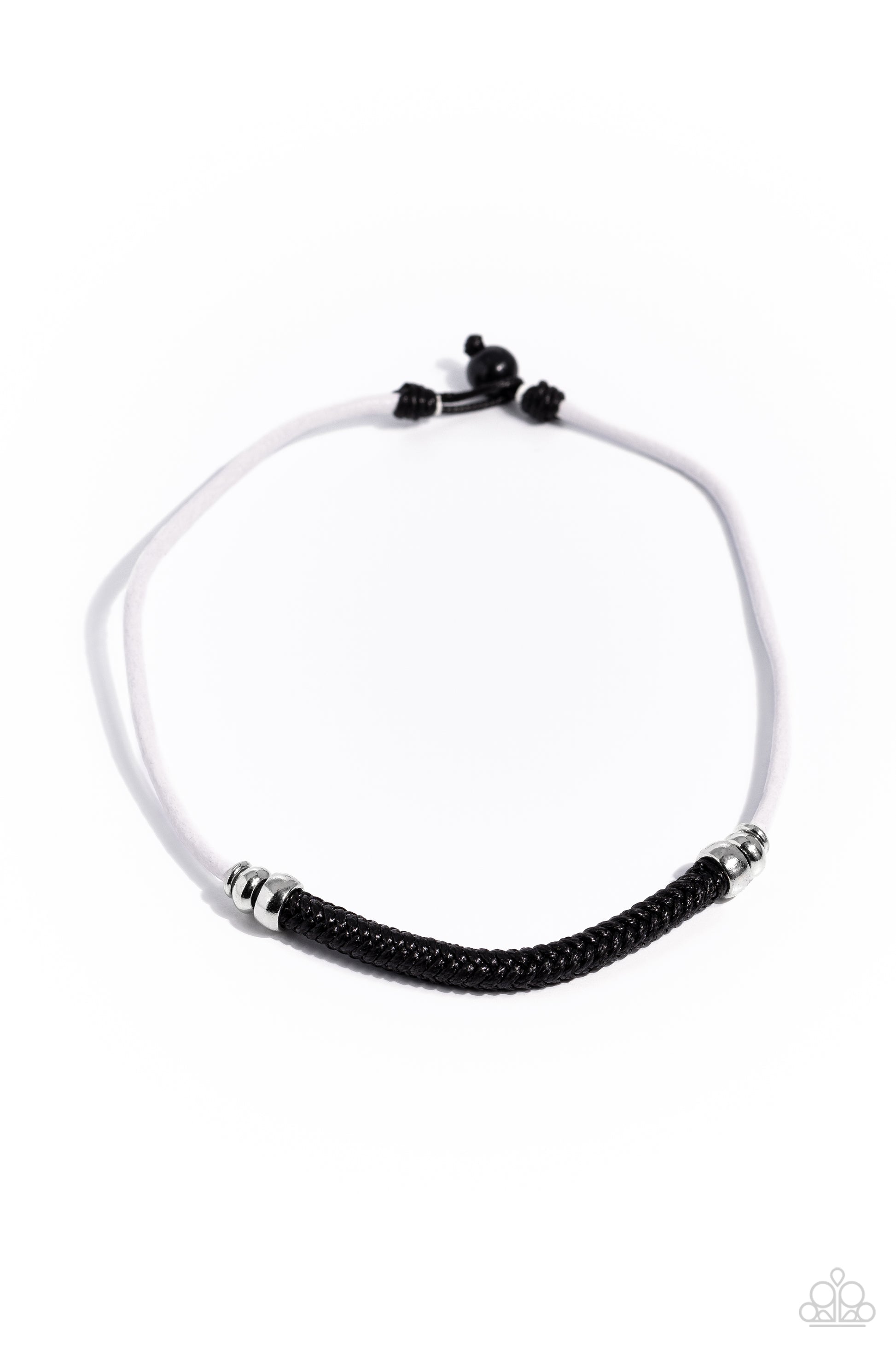 Corded Chivalry - white - Paparazzi MENS necklace