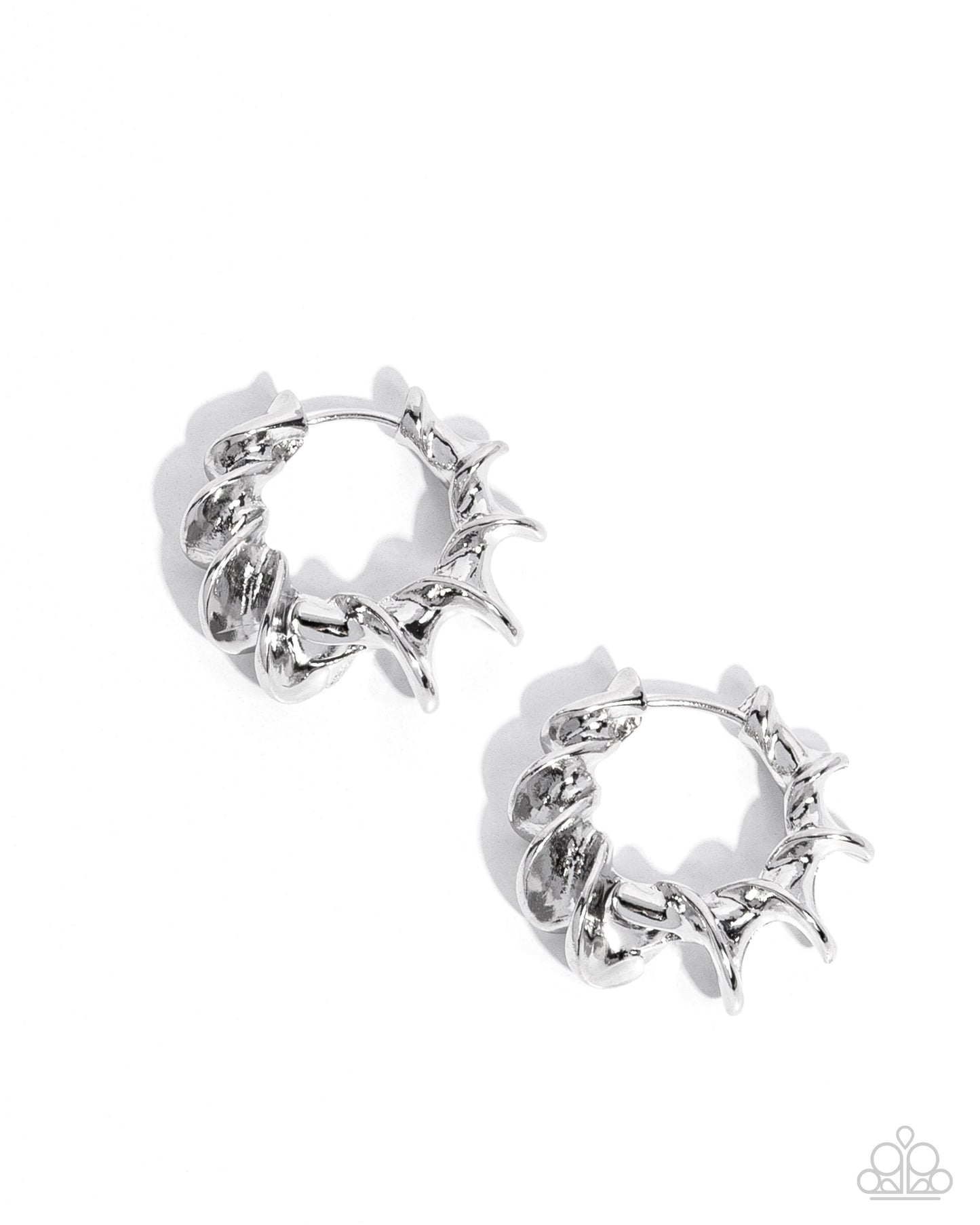 Corkscrew Chic - silver - Paparazzi earrings