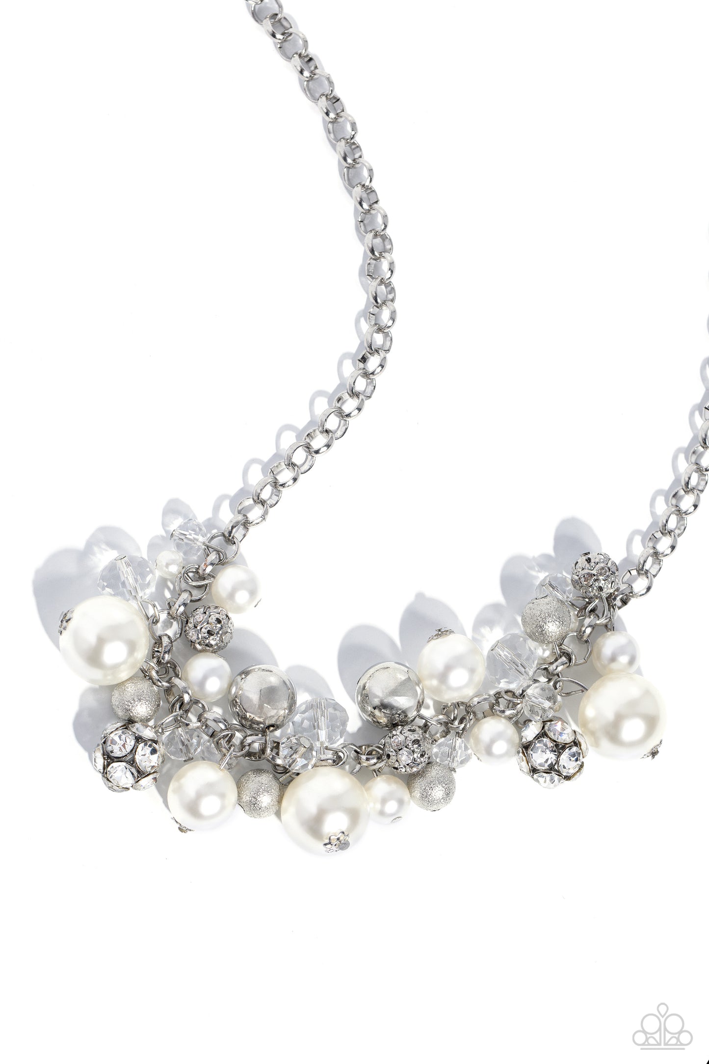 Corporate Catwalk - white - Paparazzi necklace