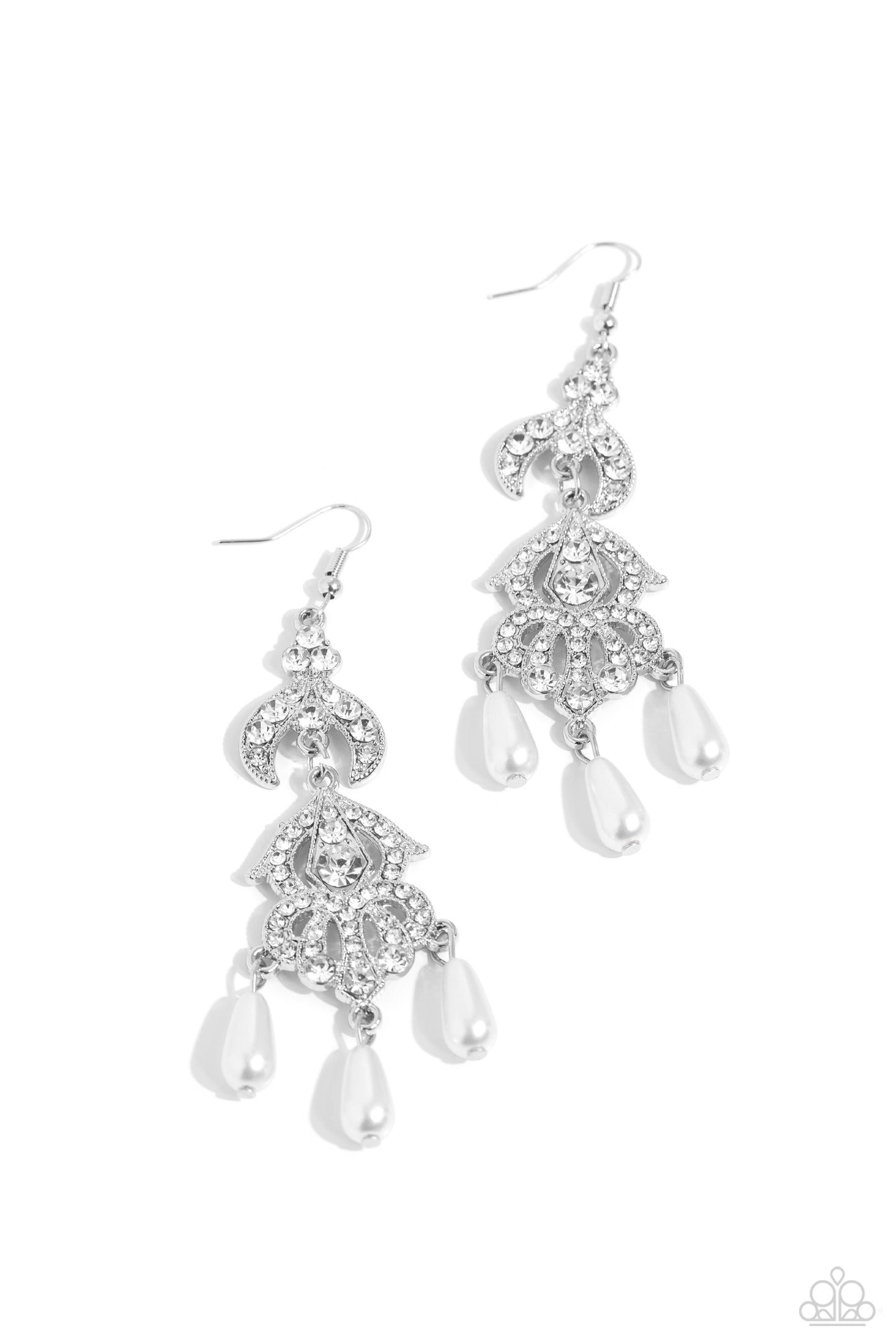 Cosmopolitan Combo - white - Paparazzi earrings