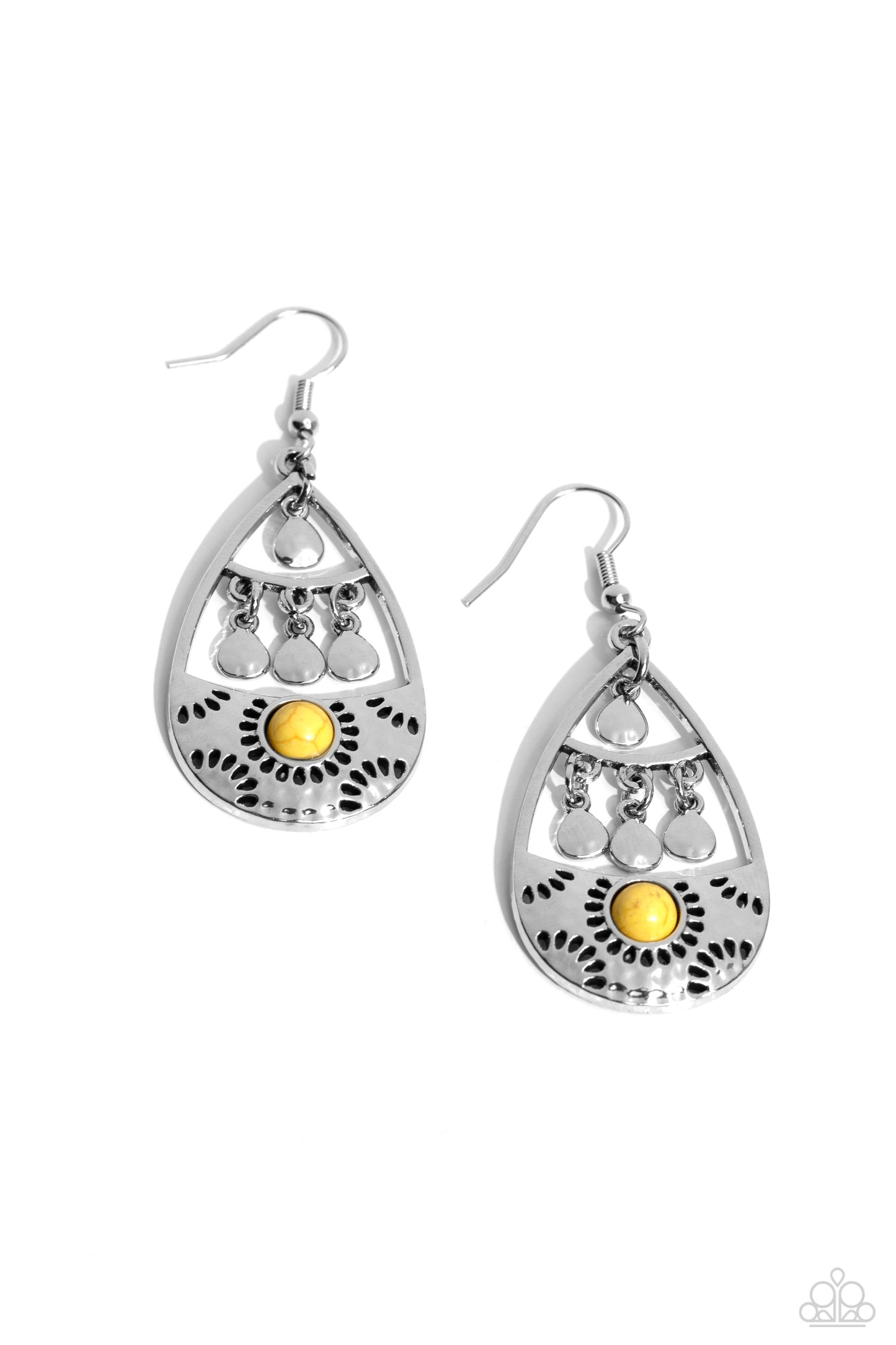 Country Cabana - yellow - Paparazzi earrings