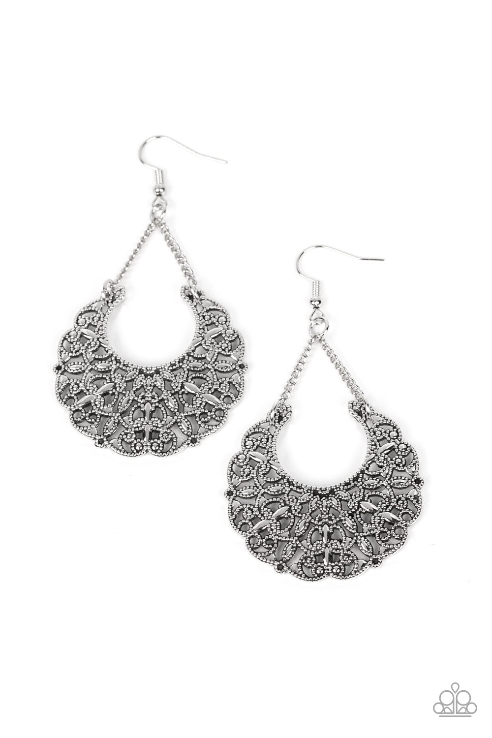 Country Cornucopia - silver - Paparazzi earrings