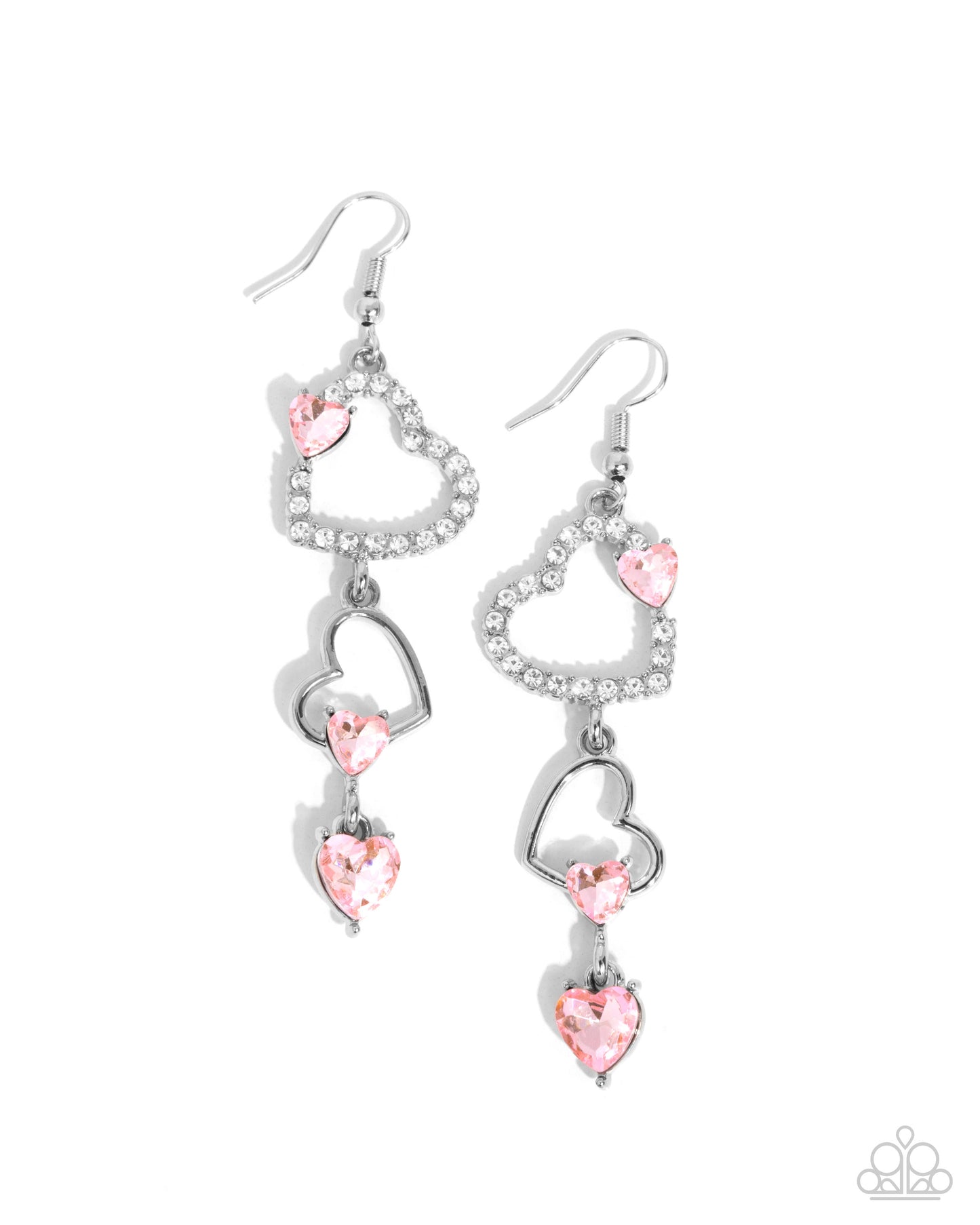 Courting Cascade - pink - Paparazzi earrings