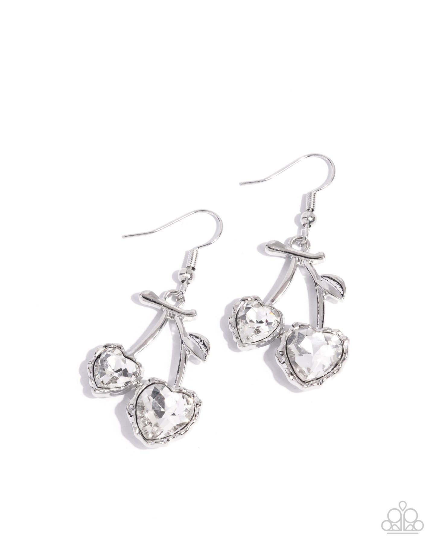 Courting Cherries - white - Paparazzi earrings
